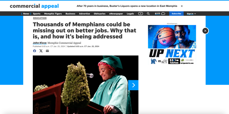Thousands of Memphians could be missing out on better jobs. Why that is, and how it’s being addressed<h6>Commercial Appeal</h6>